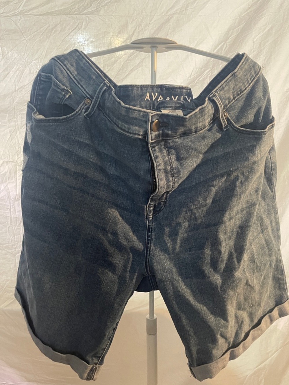 Ava & Viv Men's Dark Blue Relaxed Denim Shorts